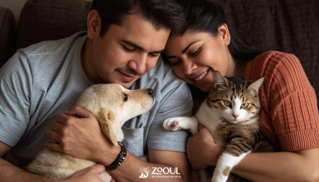 Persona mostrando cariño y cercanía con su mascota